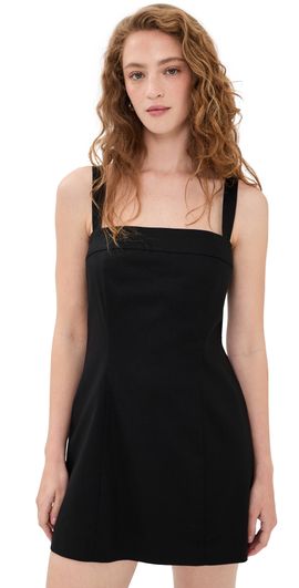 Good American Good American The Structured Linen Mini Dress Black001