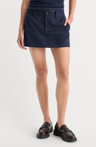 Good American Good American The Trouser Pinstripe Miniskirt