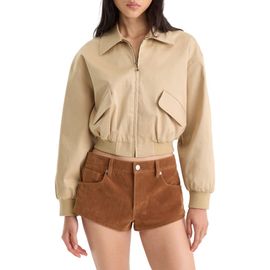 Good American Good American The Twill Cropped Bomber Jacket