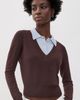 Good American Good American The Two In One Sweater Mocha With Sky - 2
