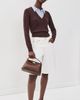 Good American Good American The Two In One Sweater Mocha With Sky - 5