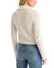 Good American Good American The Wool Cashmere Cable Zip Up Sweater - 3