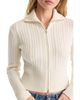 Good American Good American The Wool Cashmere Cable Zip Up Sweater - 4