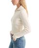 Good American Good American The Wool Cashmere Cable Zip Up Sweater - 5