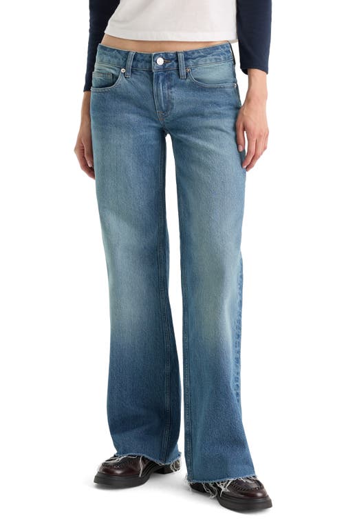 Good American Good American Vintage Low Loose Raw Hem Wide Leg Jeans