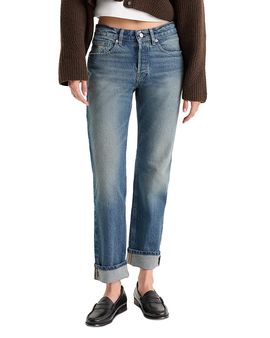 Good American Good American Vintage Mid Rise Straight Ankle Jeans in Indigo1282