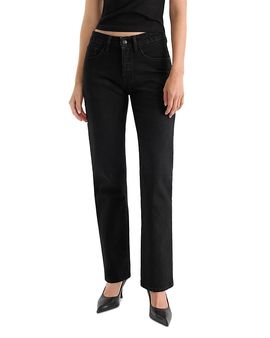 Good American Good American Vintage Mid Rise Straight Jeans in Black441