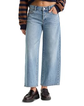 Good American Good American Vintage Mid Rise Wide Leg Ankle Jeans in Zaney
