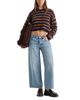 Good American Good American Vintage Mid Rise Wide Leg Ankle Jeans in Zaney - 2