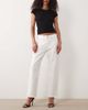 Good American Good American vintage mid waist straight leg jeans in white - 1