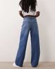 Good American Good American vintage wide leg high rise jeans in mid blue wash - 3