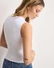 Good American Good American weightless corset tank top in white - 4