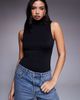 Good American Good American weightless mock neck bodysuit in black - 1