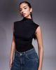 Good American Good American weightless sculpting sleeveless high neck bodysuit in black - 1