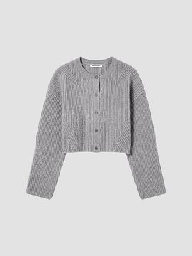 Good American Good American Women's The Chunky Knit Crop Cardigan