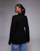 Good American Good American x ASOS ponte double breasted blazer in black - 4