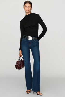 Good American Low Rise Bootcut Jeans