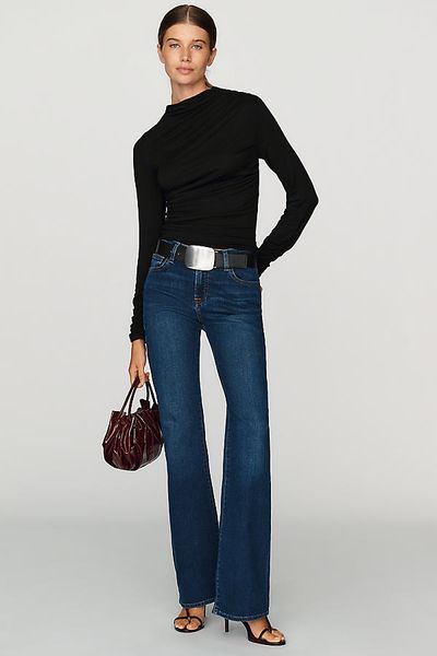 Good American Low Rise Bootcut Jeans