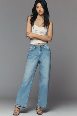 Good American Petite 90s High-Rise Straight-Leg Jeans