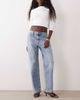 Good American Petite Good American Petite good 90's high waist straight leg jeans in light blue wash - 1