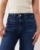 Good American Petite Good American Petite soft tech good waist palazzo jeans in dark blue wash-Navy - 4