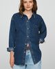 Good American The Denim 100% Cotton Oversized Shirt Top - 1