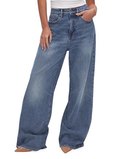 Good American Women's Good Ease Baggy Jeans