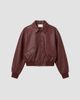Good American Women's The Better Than Leather Cropped Bomber Jacket - 1