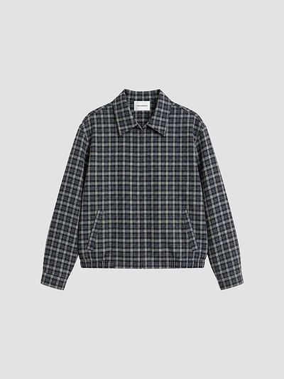 Good American Women's The Lightweight Plaid Bomber Jacket