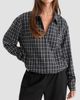 Good American Women's The Lightweight Plaid Bomber Jacket - 4