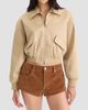 Good American Women's The Twill Cropped Bomber Jacket - 4