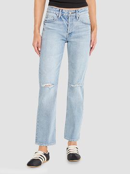 Good American Women's Vintage Straight Ankle Mid-Rise Jeans