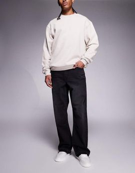 Good For Nothing Good For Nothing baggy fit denim jeans in black with raw hem
