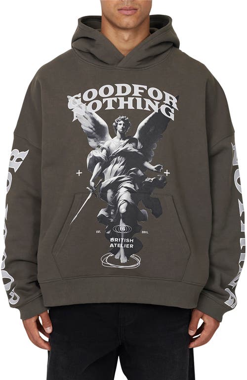 Good For Nothing Good For Nothing Boxy Washed Statue Print Hoodie