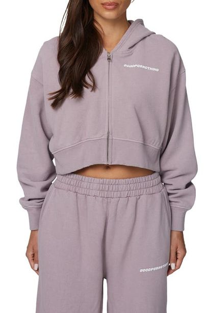 Good For Nothing Good For Nothing Essential Cropped Zip Hoodie