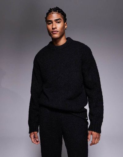 Good For Nothing Good For Nothing knit boucle sweater in black - part of a set