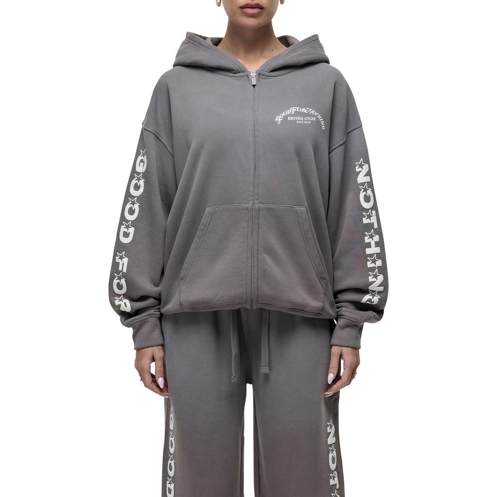 Good For Nothing Good For Nothing Liberty Grey Zip Hoodie 
