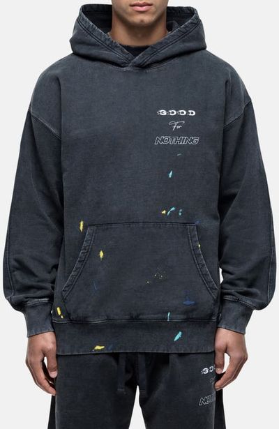Good For Nothing Good For Nothing Nevada Black Paint Relaxed Hoodie 