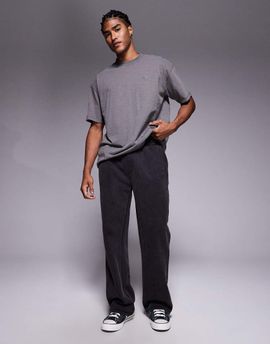 Good For Nothing Good For Nothing straight leg sweatpants in washed black with logo print