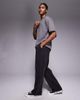 Good For Nothing Good For Nothing straight leg sweatpants in washed black with logo print - 3