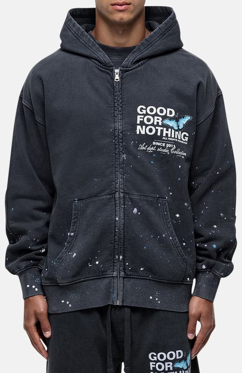 Good For Nothing Good For Nothing Studio Paint Butterfly Zip Hoodie