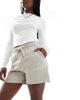 Good For Nothing Good For Nothing washed logo jersey shorts in beige-Neutral - 1