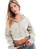 Good For Nothing Good For Nothing washed zip up logo hoodie in beige-Neutral - 1