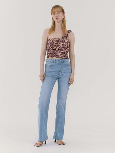 GOODDEN Boots Cut Slim Jeans - Light Blue