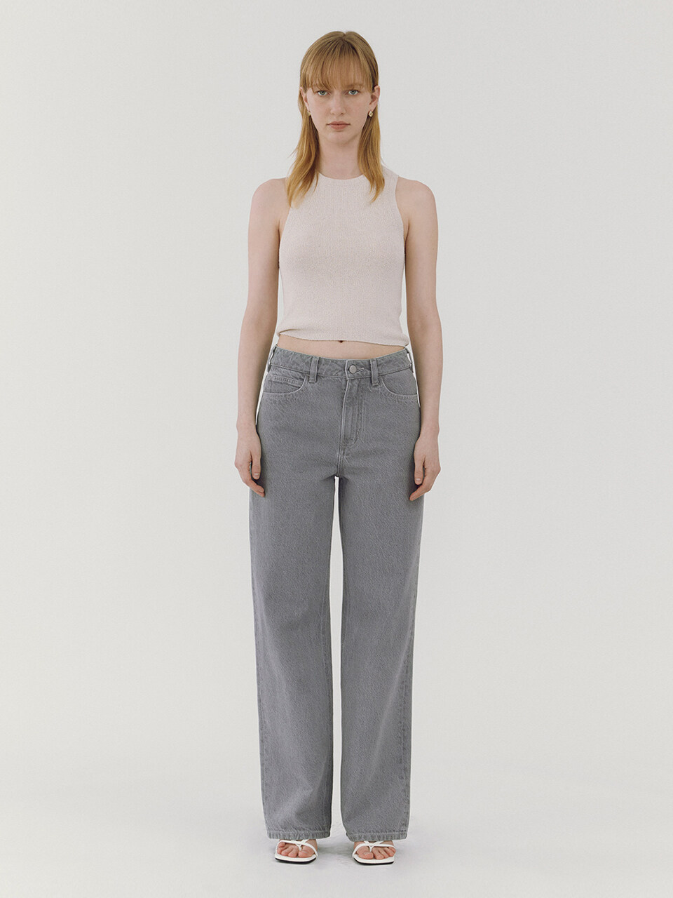 GOODDEN Wide Standard Jeans - Gray