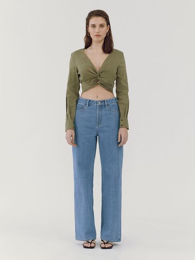 GOODDEN Wide Standard Jeans - Light Blue