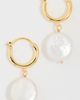 Gorjana Gorjana Reese Pearl Huggies Gold One Size - 2