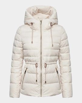 Gorski Apres-Ski Horizontal Quilted Down Jacket With Hood