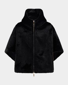 Lyla Grant Faux-Fur Mink Short-Sleeve Hooded Jacket