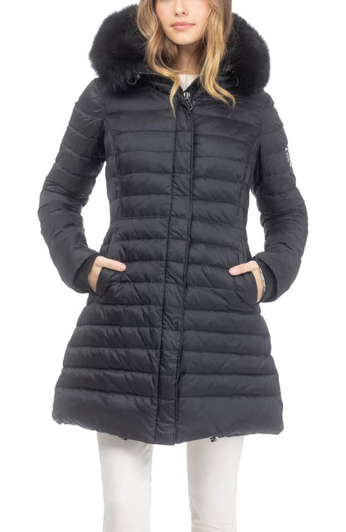 GORSKI GORSKI Apres-Ski Horizontal Parka with Detachable Toscana Lamb Hood Trim